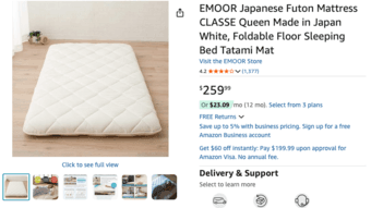 Japanese Futon Mattress 1