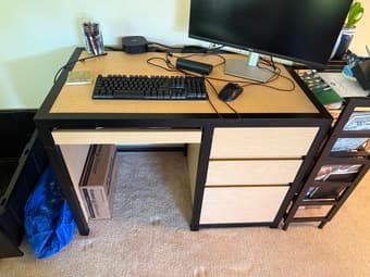 Wood/metal desk for sale 1