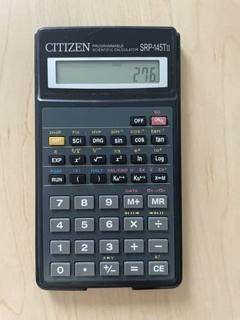 Calculator: Citizen Programmable Scientific Calculator SPR-145TII 1