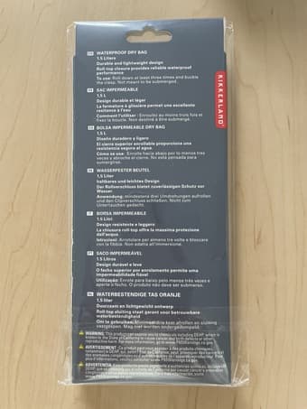 Waterproof Dry Bag Kikkerland CD109-OR (Orange) 2