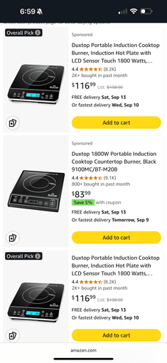 Compact Induction Cooktop Perfect for Dorm Cooking!! 2