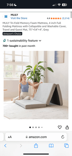 Free Tri-Fold Full Mattress 1