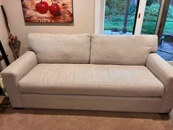 Crate & Barrel Axis 88" bench sofa, great condition 2 yrs old 1
