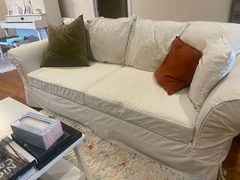 Pottery Barn Slip Cover Sofa (paid $2100) -- selling for $150 OBO 3