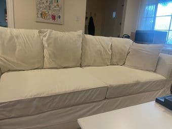 Pottery Barn Slip Cover Sofa (paid $2100) -- selling for $150 OBO 4