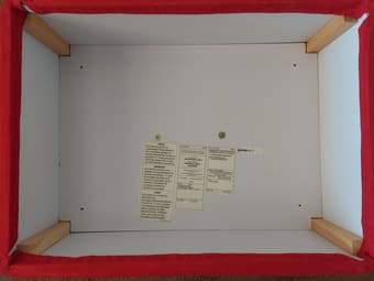 Ikea Uppland Ottoman with Storage w. Red Replacement Cover Like New! 3