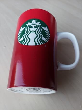 Starbucks Coffee Mug Red White 16 oz Holiday Christmas 2015 Brand New! 1
