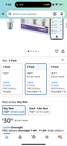 Wiz LED Smart Light Bulbs (2 pack) 3