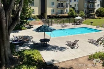 A bedroom in a 1B1B at Oak Creek Apartments is available 1