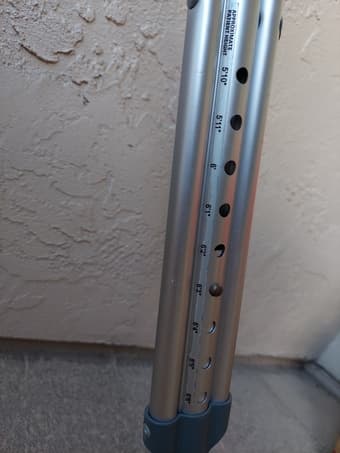 Adjustable Underarm Crutches for Adults Height 5'10"–6'8" Aluminum Lik 2