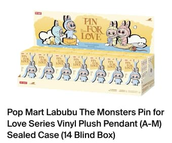 Pop Mart Original Labubu Pin for Love Blind Boxes 2