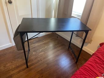 Black Wooden Desk, Like New 1