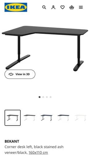 IKEA Bekant corner desk 1