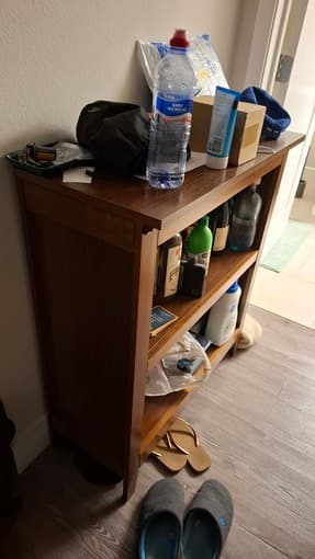Wooden 3 shelf bookcase/storage unit 1