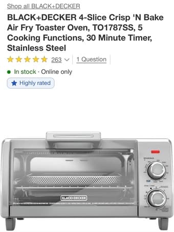 Black decker toaster oven and air fryer 3