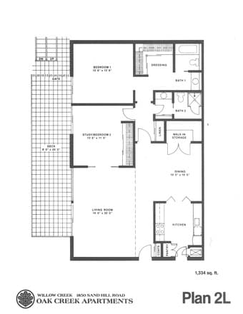 1B/1Ba in a 2B/2Ba Unit at Oak Creek 4