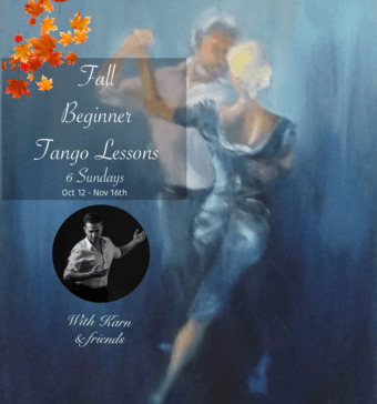 Fall Beginner Tango Lessons: 6 Sundays in Palo Alto 1