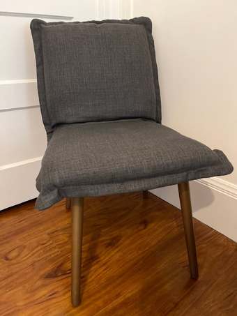 Mid-century modern upholstered wooden chair 1