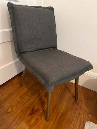Mid-century modern upholstered wooden chair 2