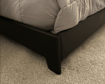Black Upholstered Platform Bed Frame - Queen 1
