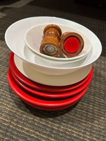 Plates and bowls + salt and pepper shakes 1