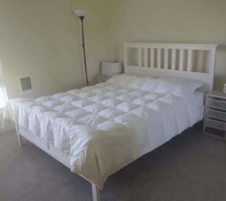 Ikea queen size bed mattess, chair with desk 1