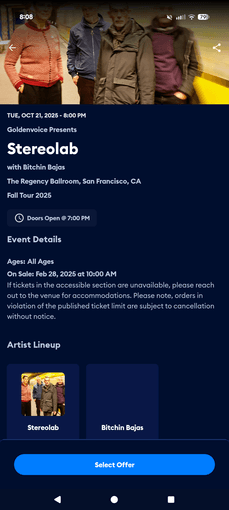 Ticket to French alt disco sensation stereolab 1