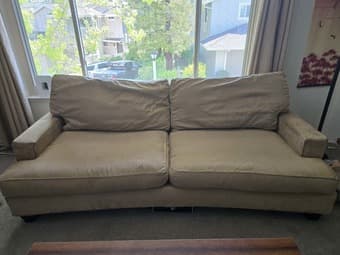 Large beige/tan sofa (San Mateo) 1