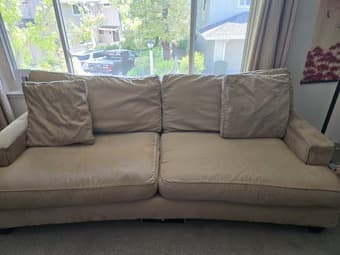 Large beige/tan sofa (San Mateo) 3