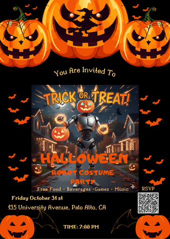 You’re invited to WIT Robot Costume Halloween Party! 1