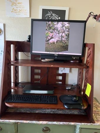 Modular wooden Sit-Stand desk 1