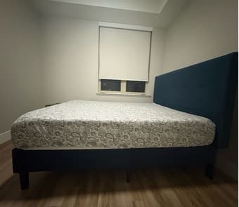 Zinus 12” Queen Memory Form Mattres and Upholstered Bed Frame 3