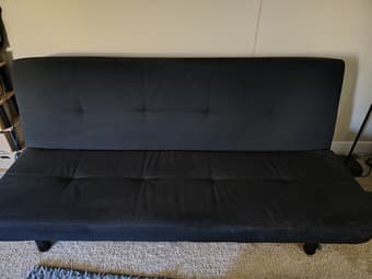 Ikea Balkarp black futon sleeper sofa 1