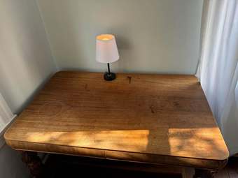 Antique Library Desk with Hidden Drawers 2