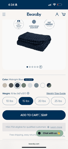 Knitted weighted blanket 2