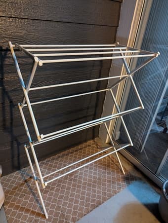 Foldable portable laundry rack 2