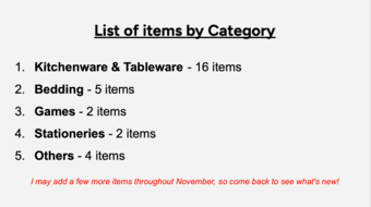 MOVE-OUT SALE!!!! (Kitchenware, Bedding, Games, Stationeries & more!!) 2