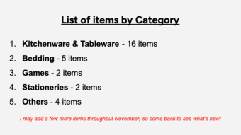 MOVE-OUT SALE!!!! (Kitchenware, Bedding, Games, Stationeries & more!!) 2