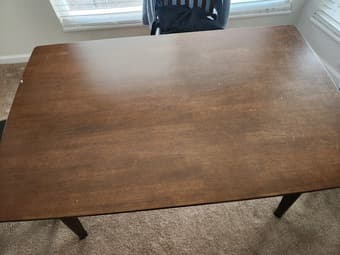 dining table with 4 leather chairs 2