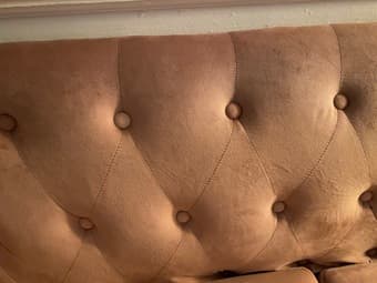 Rose pink loveseat 2