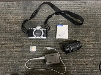 Olympus OM-D E-M10 Camera w/14-42mm, 40-150mm Double Lens Kit + More! 1