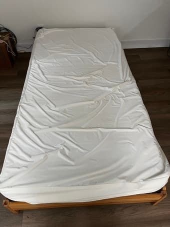 twin size bed frame and mattress for sale 40 OBO 3