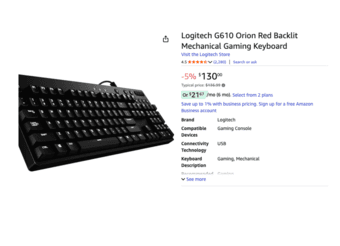 Logitech Mechanical Keyboard – Cherry MX Red Switches 2