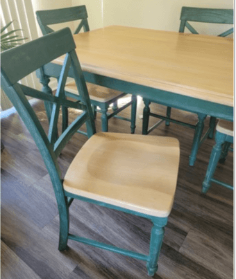 Beautiful, sturdy dining table + 4 matching chairs - great condition 3