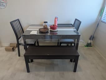 Free couch, coffee table and dining table 2