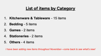 MOVING SALE till 11/29!!! (NEW Kitchenware, Games, Stationery, etc.) 2