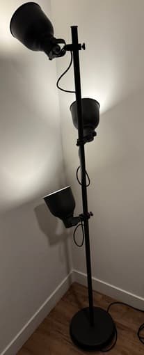 IKEA HEKTAR 3-Spotlight Floor Lamp + HEKTAR Floor Lamp (Dark Gray) 2