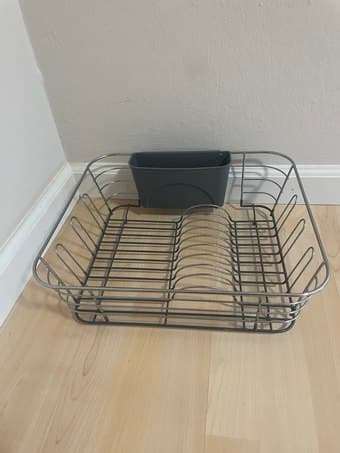 Chrome Plated Steel 2-Piece Small Dish Drainer 1