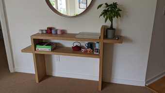 Console table - Crate and Barrel, wood, great condition 1