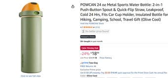 POWCAN 24 oz Insulated Water Bottle 2